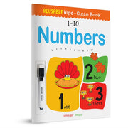 Reusable Wipe & Clean Book 110 Numbers W By Books, Wonder