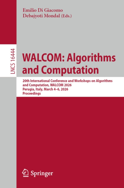 Walcom: Algorithms And Computation : 20t By Di Giacomo, Emilio