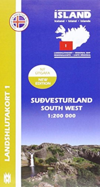 South West Iceland Map 1 200 000 Regiona By Menning, Mal
