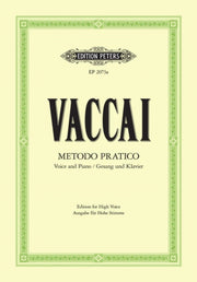 Practical Method High Voice Piano By Vaccai, N