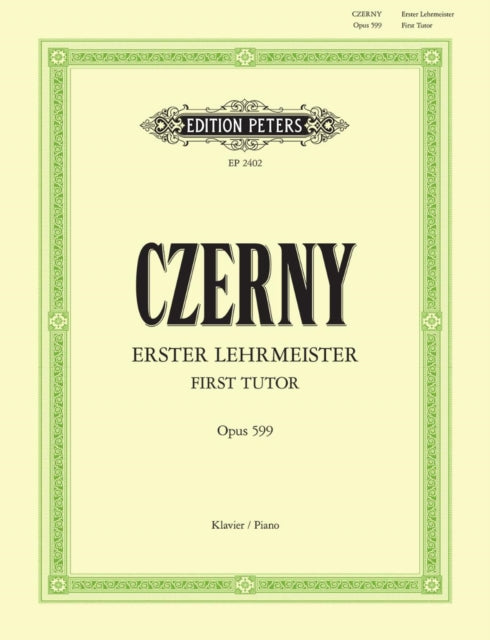First Tutor Op599 By Czerny, Carl