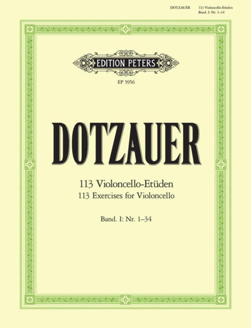 113 Cello Exercises Vol 1 131 By Dotzauer, Friedrich
