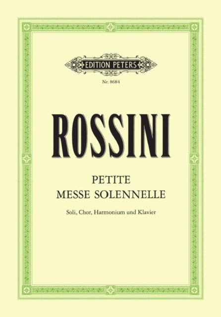 Petite Messe Solennelle Vocal Score By Rossini, Gioacchino