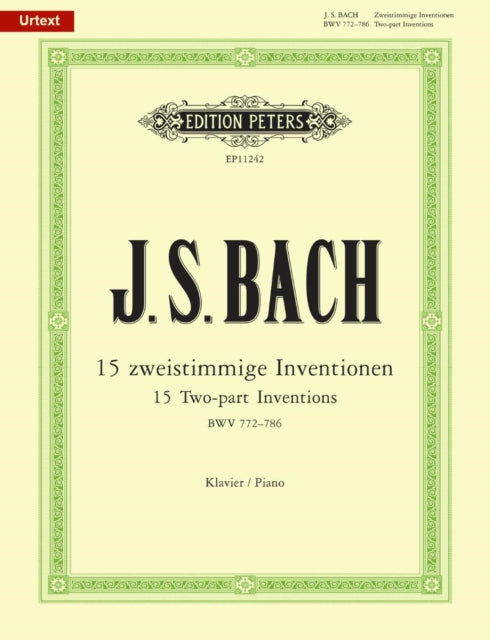 Two Part Inventions Bwv 772 To 786 For P By Bach, Johann Sebasti
