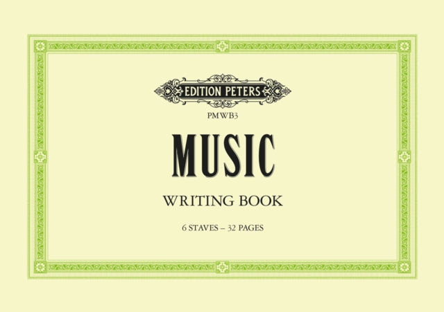 Music Writing Book Landscape 6 Stave