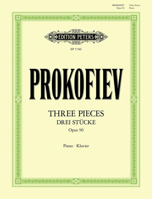 Three Pieces For Piano Op 96 1941 To 42