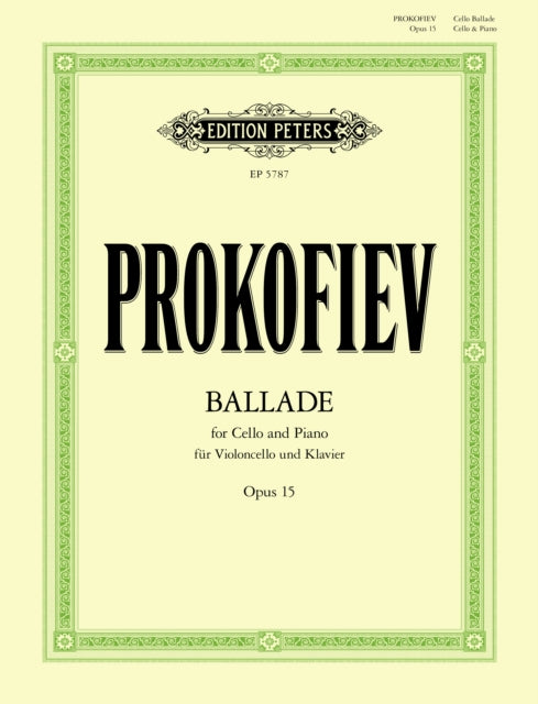 Ballade For Cello & Piano Op 15