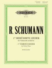 17 Famous Lieder For Cello & Piano By Schumann, Robert