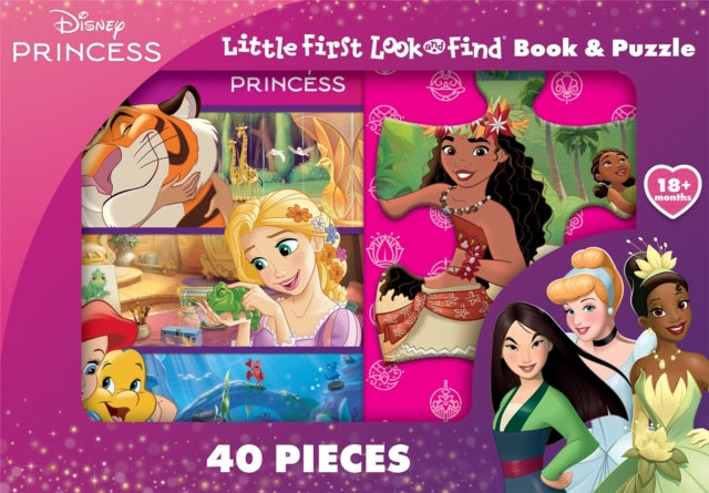 Disney Princess Animal/book & Puzzle Set