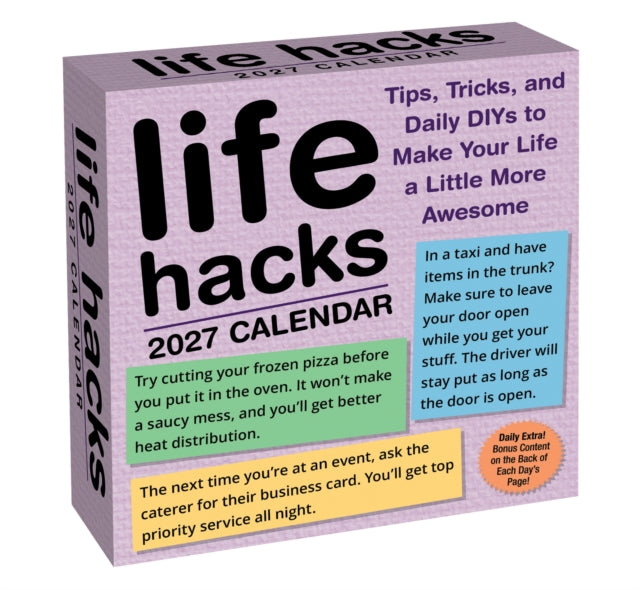 Life Hacks 2027 Daytoday Calendar By Bradford, Keith