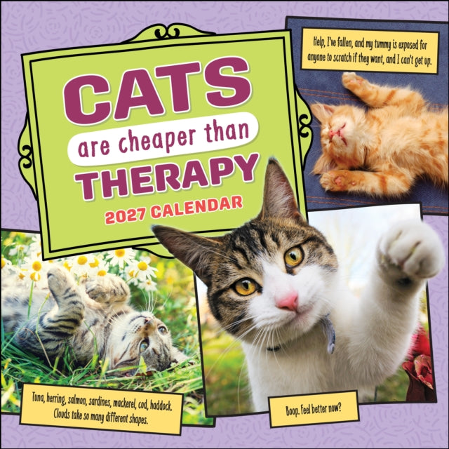 Cats Are Cheaper Than Therapy 2027 Wall By Andrews Mcmeel Publi