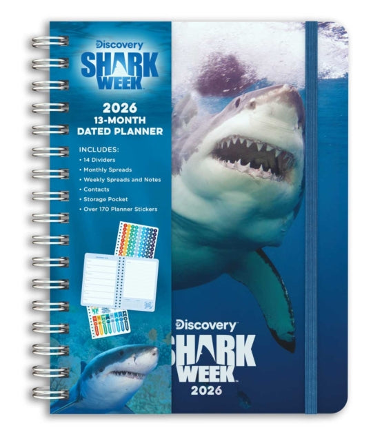 Shark Week 13 Month Weekly Planner 2026