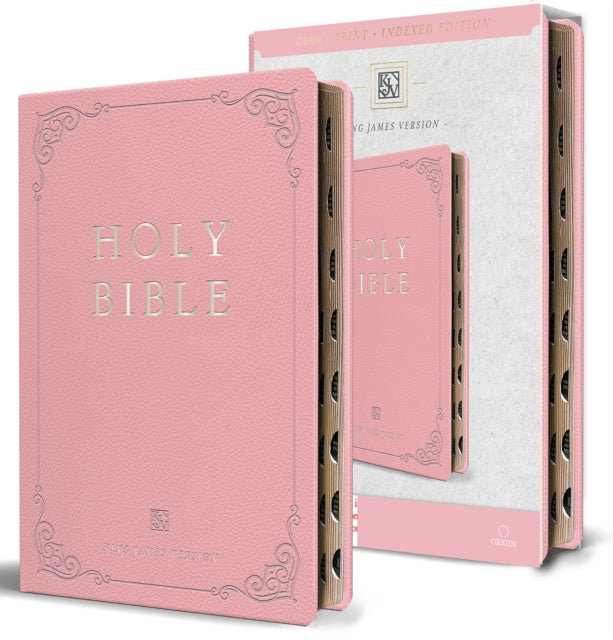 Kjv Lrg Frmt Giant Print Pink Leather
