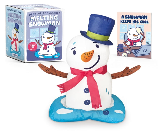 Desktop Inflatable Melting Snowman By Press, Running