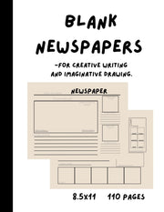 Blank Newspapers For Creative Writing An By Marabel, K.a.